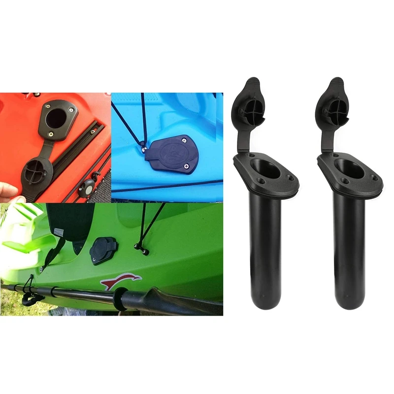 

Kayaking Paddle Holder Adjustable Safety Paddle Leashes and Deck Mounted Clips with Kayaking Accessori