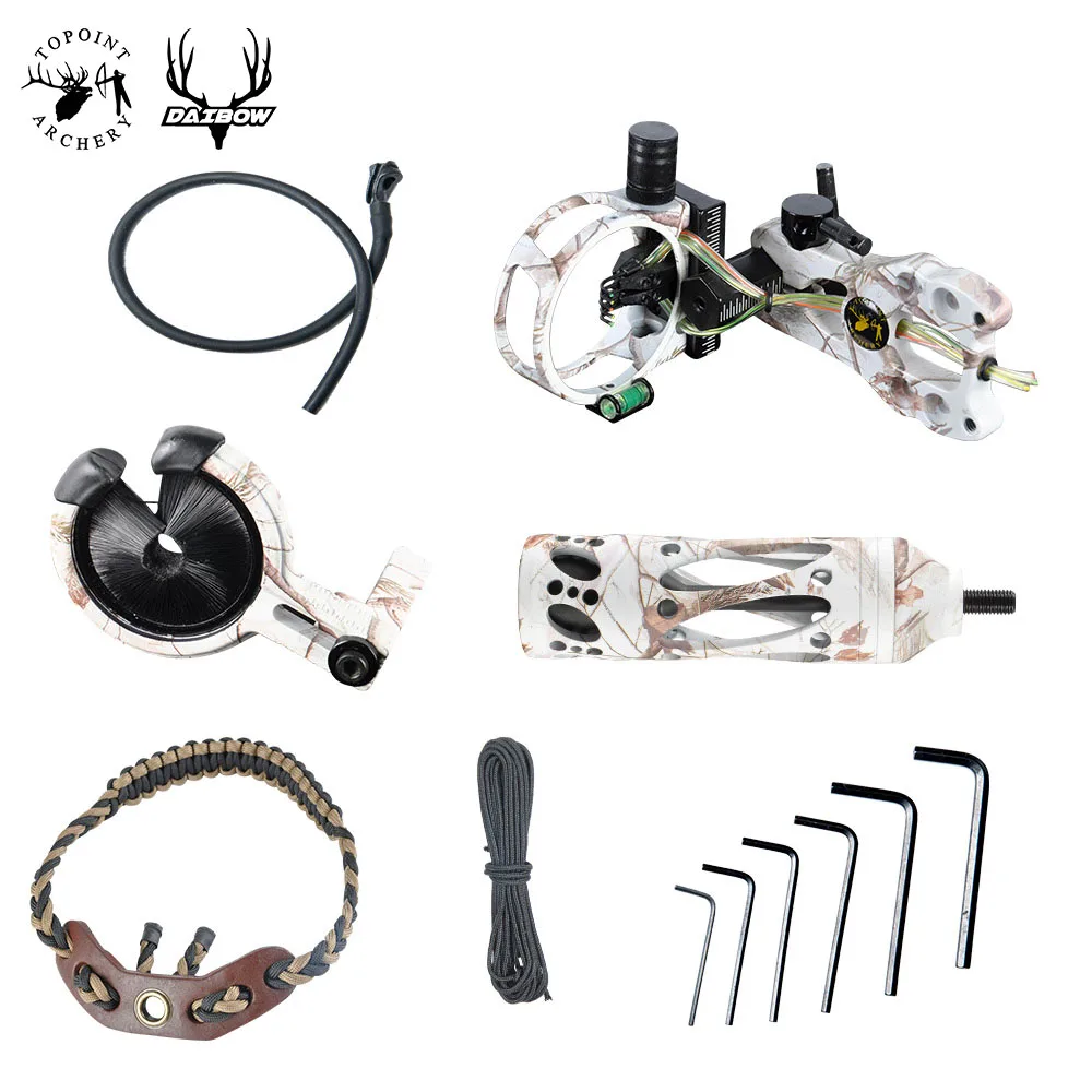 Topoint Archery upgrade combo TP2000 Basic kits bow sights arrow rest stabilizers slings peep 5 color | Спорт и развлечения