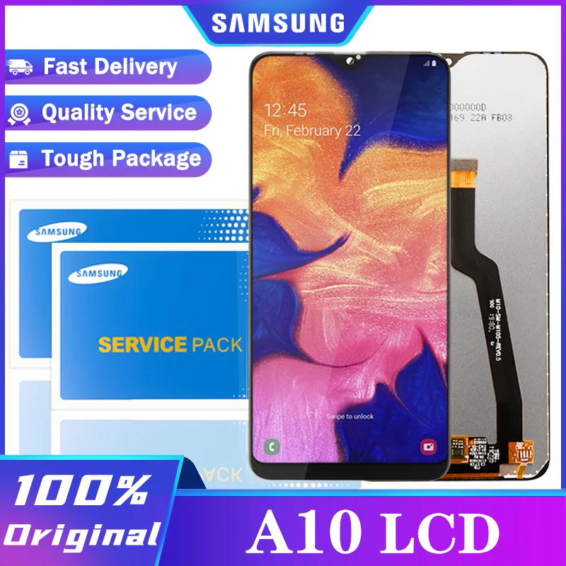 Super Amoled 6 2 &quotЖК дисплей с рамкой для SAMSUNG Galaxy A10 A105 A105F SM-A105F ЖК-дисплей сенсорный