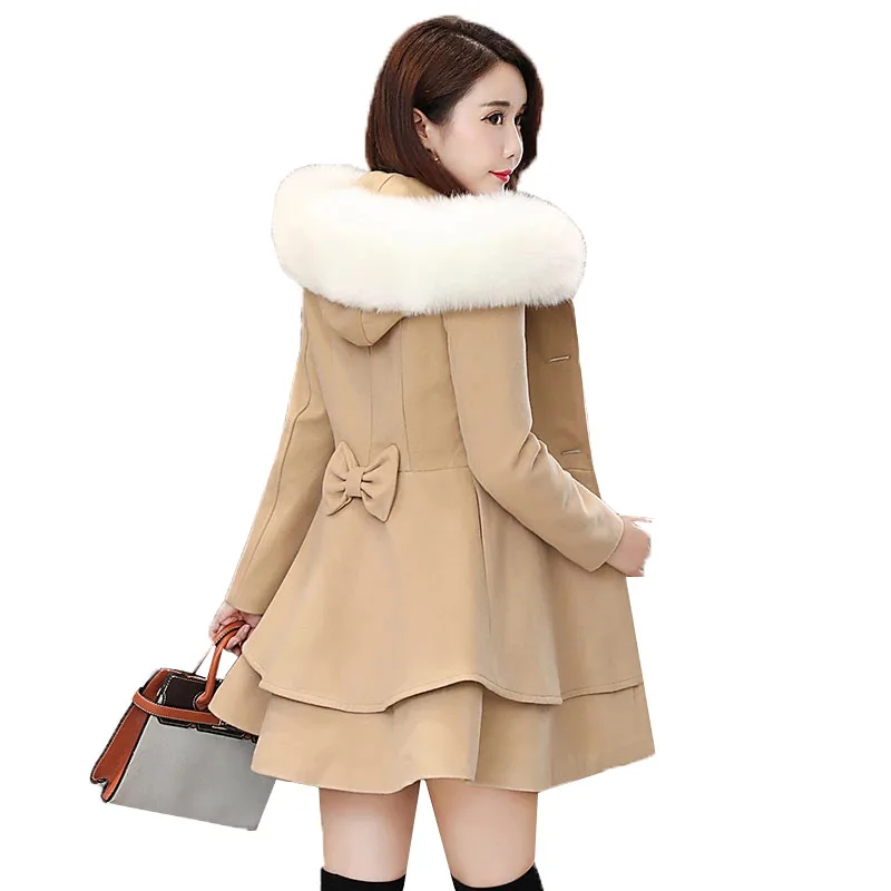 

Осенне-зимнее красивое женское блестящее приталенное двубортное шерстяное пальто средней длины, Женская куртка, женская верхняя одежда