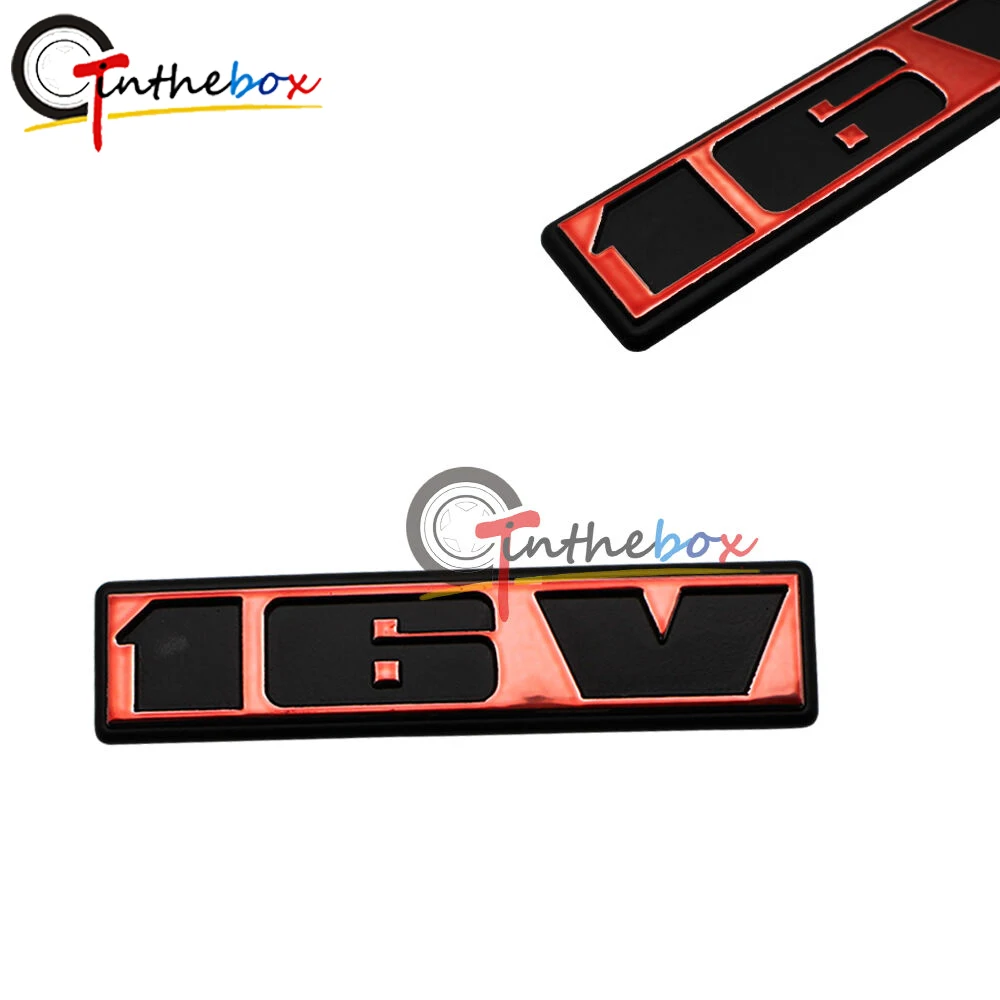 

Gtinthebox 1x ABS Red 16 Rear Auto Badge Emblem for Volkswagen Golf POLO Corrado CADDY MK2, etc