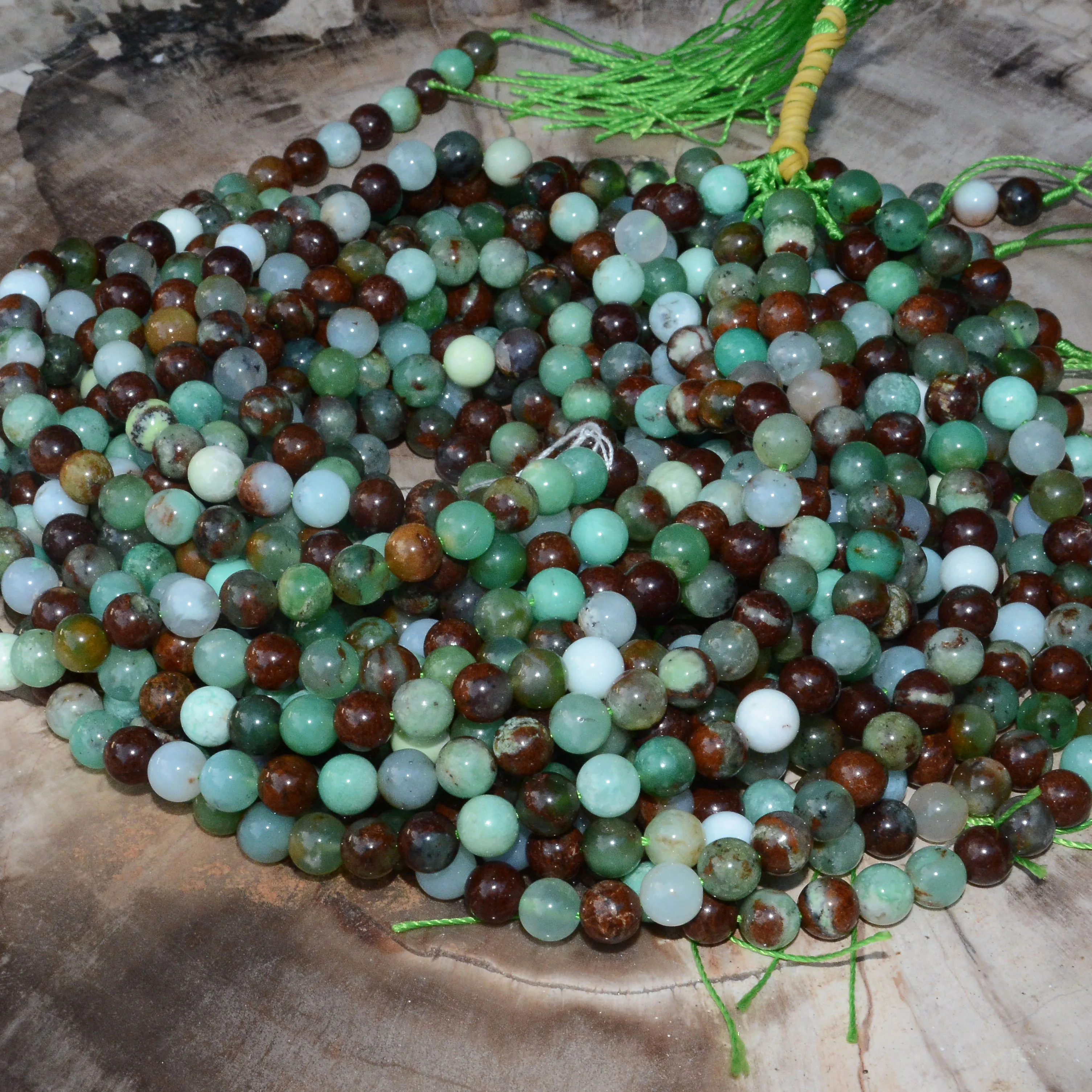 Натуральный Chrysoprase/Chrysoprasus Свободные Круглые бусины 6 мм, 8 мм