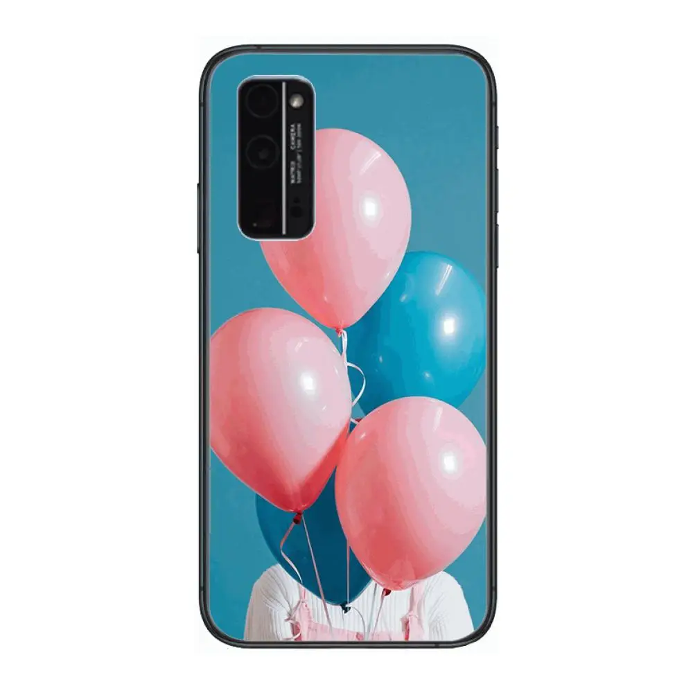 

Beautiful balloon Phone Case Hull For Huawei Honor 8 9 10 20 30 A S Lite Pro 5g i Black Back Soft Cell Cover Pretty