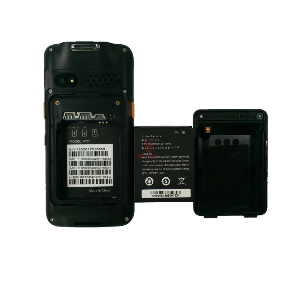 Оригинальный QR 1D 2D лазерный сканер штрих кодов Android Ручной PDA терминал сбора