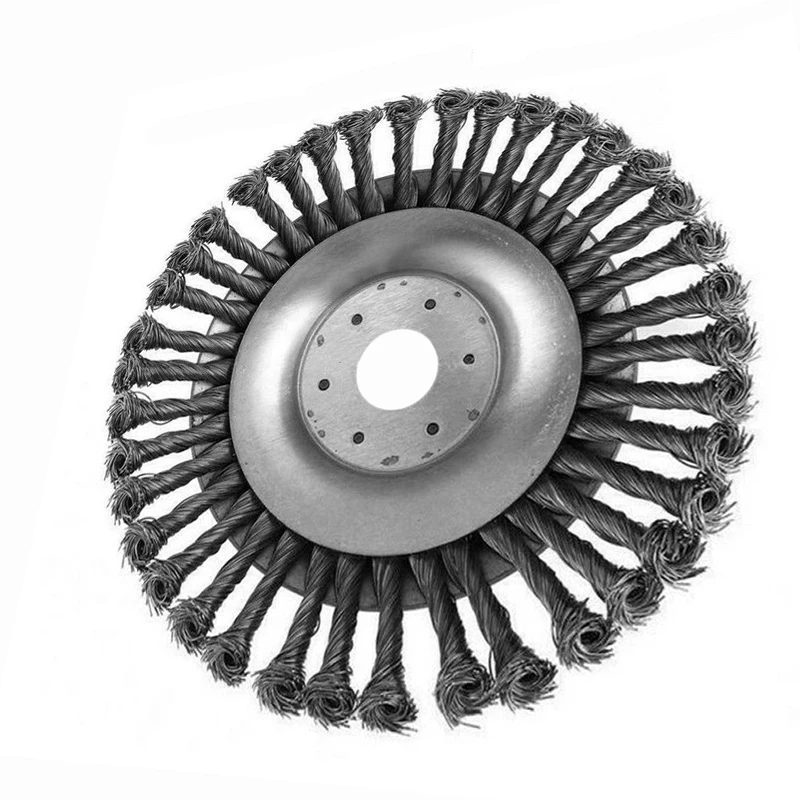 

ALLSOME 200MM 8Inch Power Lawn Weeding Wire Wheel Mower Brush Disc Grass Trimmer Head Twisted wire reel type weeding wire wheel