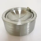 Модная Песочная круглая ветрозащитная пепельница из нержавеющей стали, вращающаяся пепельница с крышкой для Интернет-кафе