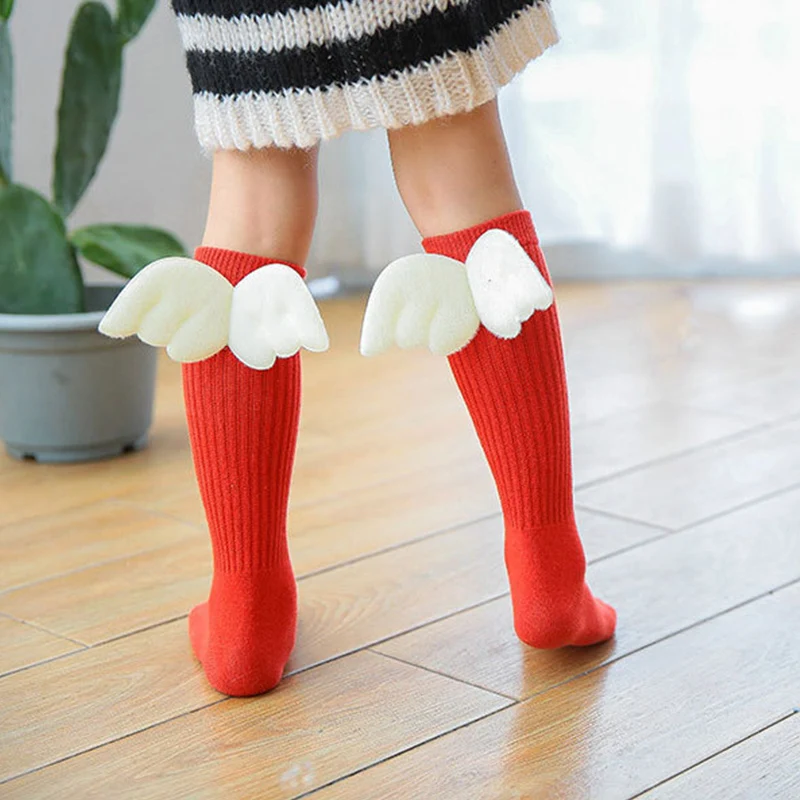 Носки для маленьких девочек на осень и зиму детские длинные носки до колена с