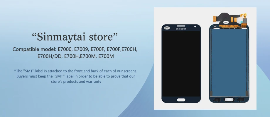 Можно отрегулировать E700 lcd для samsung Galaxy E7 E700 E700F E7000 E7009 полный сенсорный экран дигитайзер E7 панель ЖК-дисплея в сборе