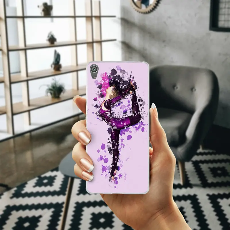 Fitness Ballet Dance Sports Silicone Soft Cover Phone Cases for Sony Xperia E3 E5 T3 M2 M4 M5 XA XZ Z Z1 Z2 Z3 Z4 Z5 Compact | Мобильные