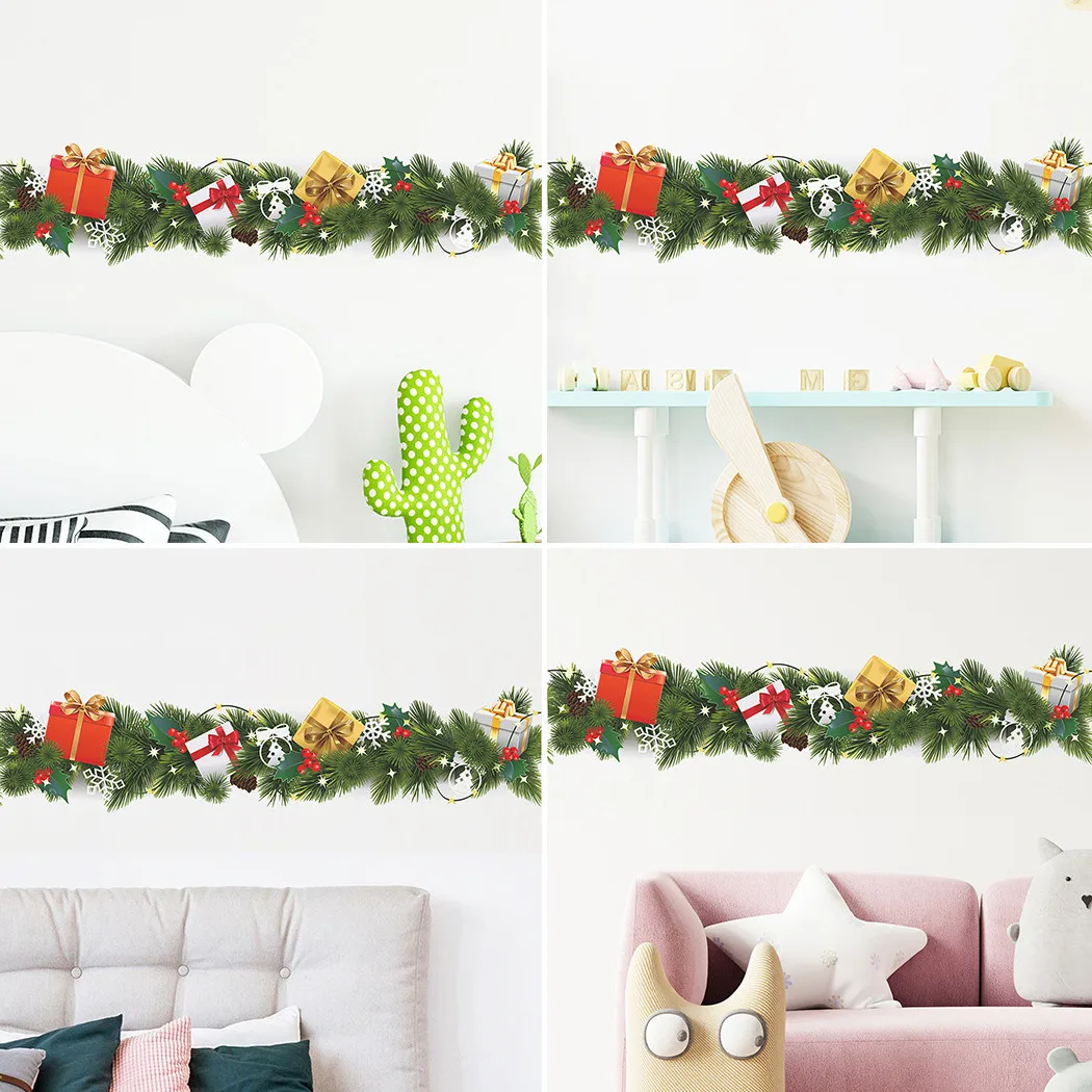 

1pc 16*59cm Christmas Snowflakes Wall Stickers Wall Art Stickers PVC Home Decoration Stickers & Posters Durable Wall Stickers