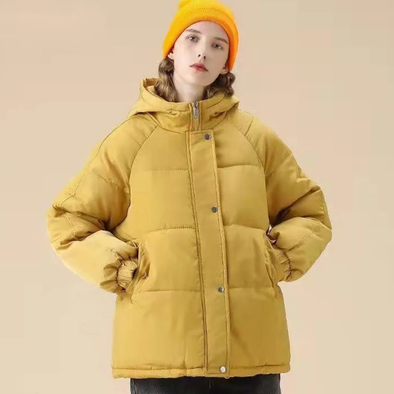

Women Cotton-padded Parka & Coats 2021 Design New Winter Warm Hooded Solid Jacket Outwear Casual Down Coat