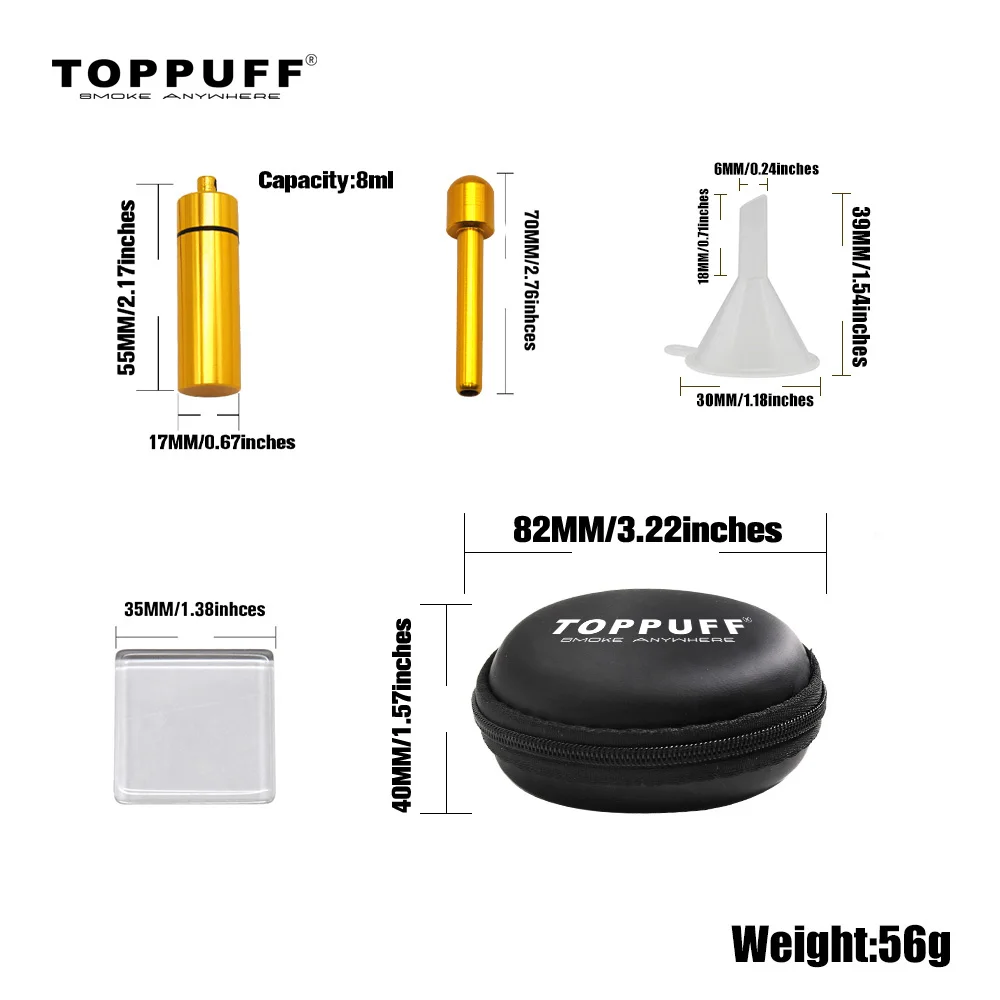 Нюхательный табак TOPPUFF металлический носовой нюхательный соломенная трубка для