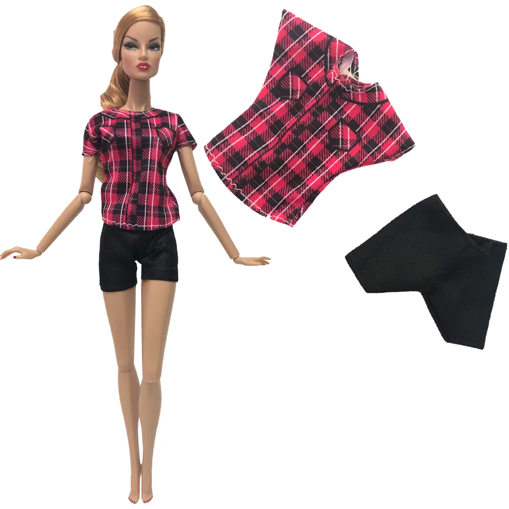 

NK One Pcs Red Doll Dress Handmade Clothes Fashion Casual Skirt For Barbie Doll Accessories Child Toys Girls' Gift 278I 3X