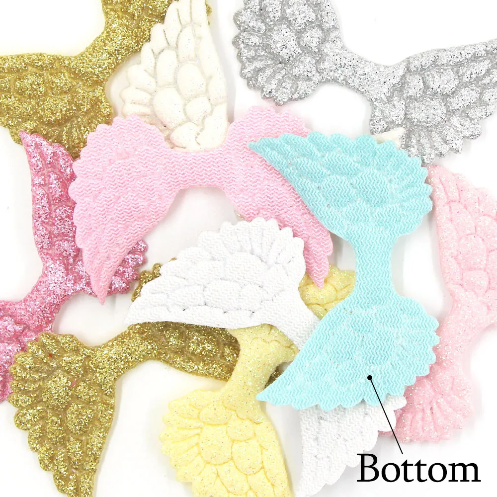 20 шт. блестящие патчи в виде ангельских крыльев разноцветные с блестками для