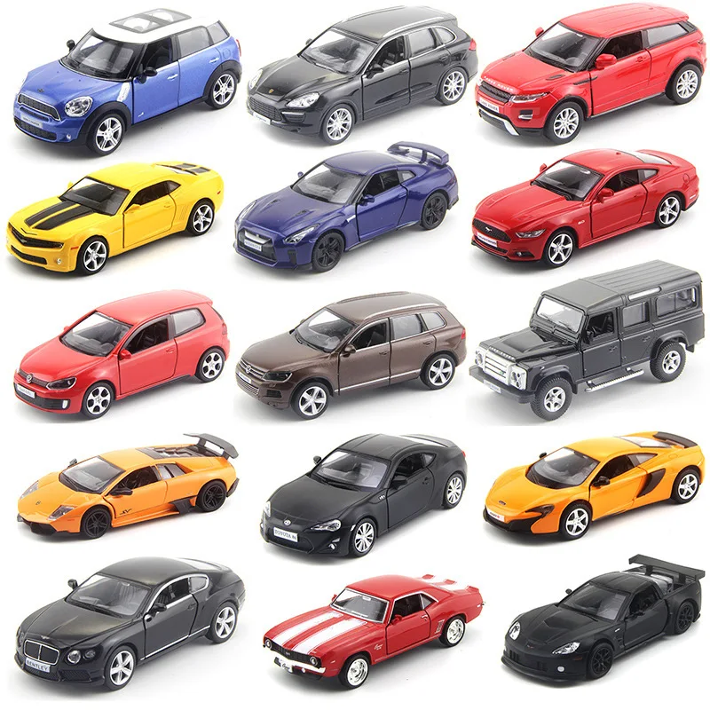 

1/36 Diecast Car Model Series Multiple Choice With Colorful Painting 2 Openable Doors Authorized Collectible Kids Pocket Toy