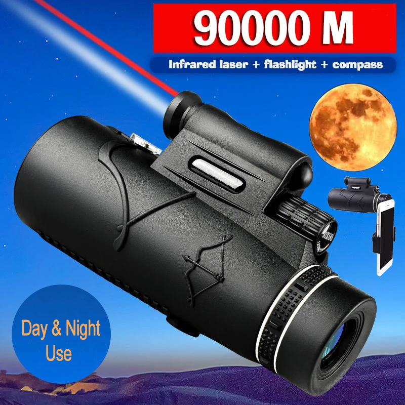 Лазерный телескоп Монокуляр 50X6 0 водонепроницаемый HD мощный прицел большой