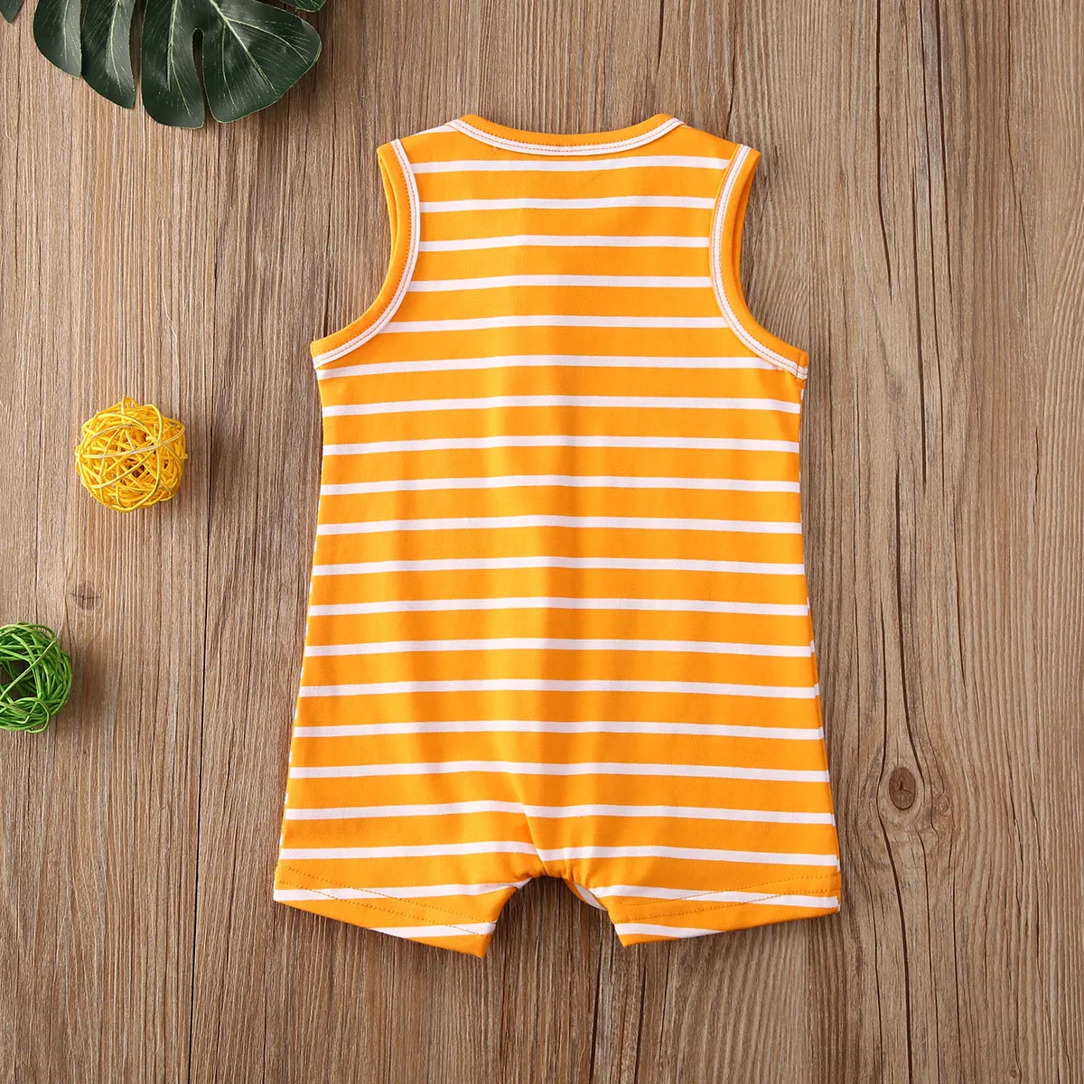 

2020 Summer Newborn Baby Boy/Girl Clothes Sleeveless Striped Cotton Button Romper Jumpsuit Outfits Sunsuit Playsuit 0-24M Set