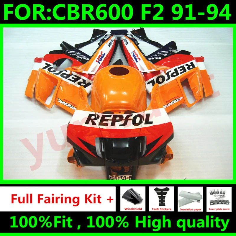 Обтекатели для мотоцикла CBR600 F2 1993 1992 CBR600F2 комплекты 91 92 93 94 CBR 600 1991 - 1994 обтекатель