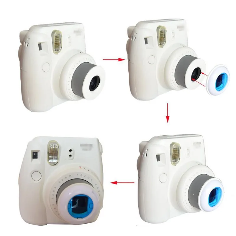 Для Fujifilm Instax 4 шт/6 шт цветной фильтр объектива камеры набор специальный эффект
