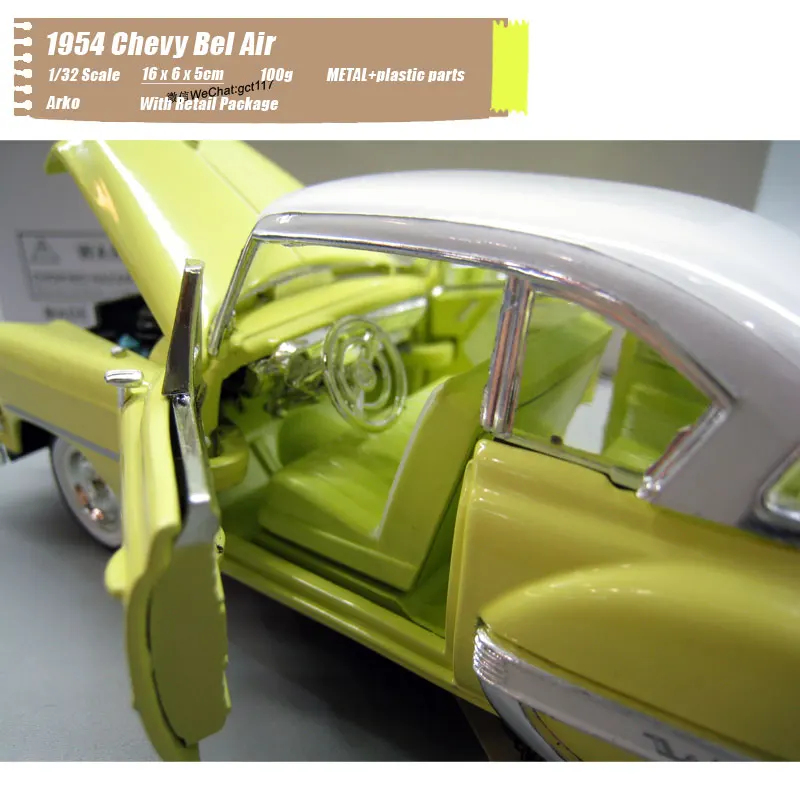 6 шт./лот оптовая продажа ARKO масштаб 1/32 классический автомобиль серия 1954 Chevy Bel Air