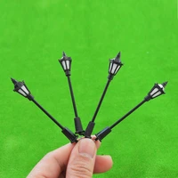 5pcs ho oo scale miniature model light 3v led coldwhite warmwhite abs 7cm model lamppost architecture building kits