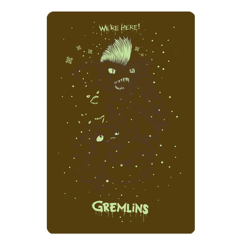 Светло-серый Металлические барные Знаки Декор Gremlins винтажные металлические знаки бляшки и знаки домашний декор тарелки Ретро Размер: 20*30 см - Цвет: Светло-серый