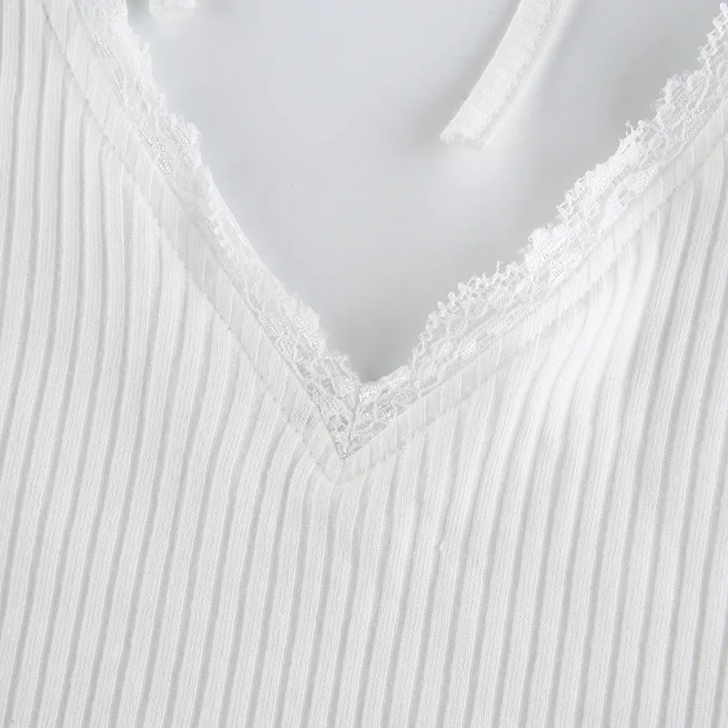 Женские сексуальные с открытой спиной белые футболки в рубчик длинным рукавом