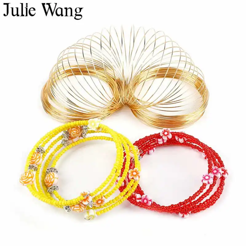 Julie Wang 100 кругов 6 мм стальная проволока с памятью для ожерелья браслета ниток