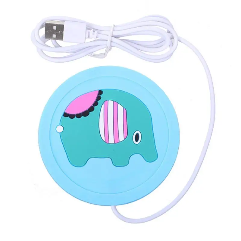 USB мультфильм USB древесины для подогрева чашек тепла чашка с двойными стенками коврик держать напиток теплым подогревателя кружки каботажное судно