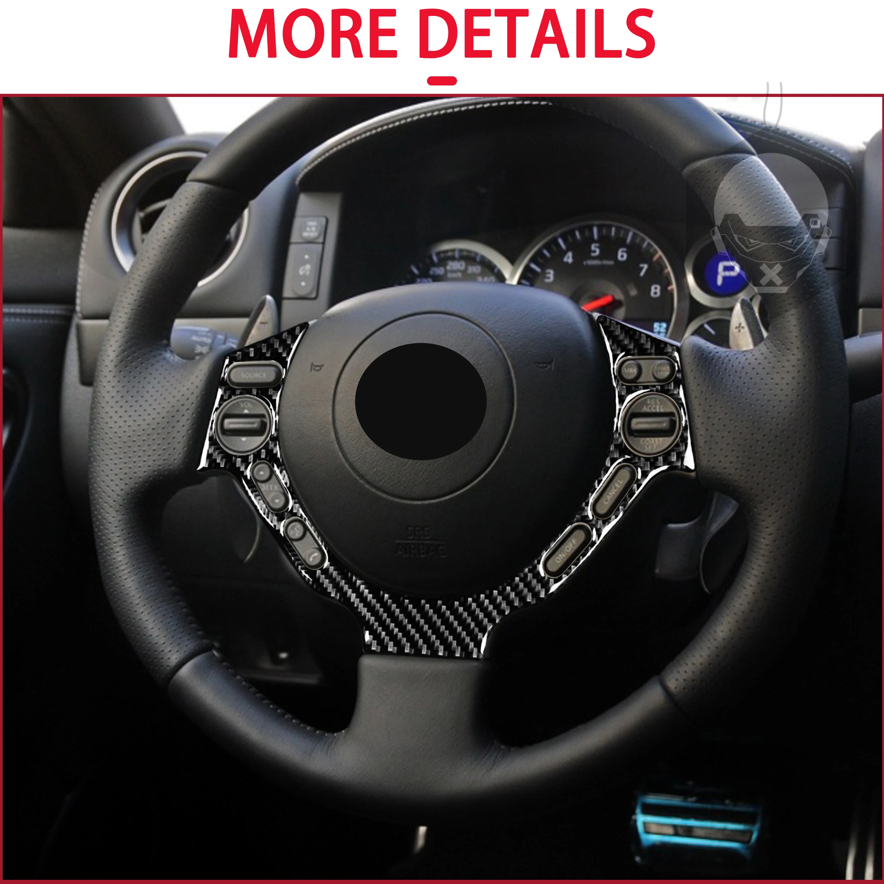 Pаспродажа Наклейка на руль для Nissan GT-R35 2008-2016, 1 шт., стикер из настоящего углеродного волокна, аксессуары для украшения салона автомобиля