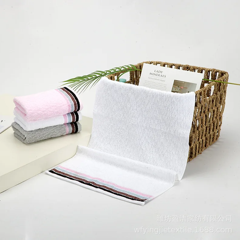 Чистый хлопок Slub пряжа ноль твист полотенце Радужное сатиновое водопоглощающее