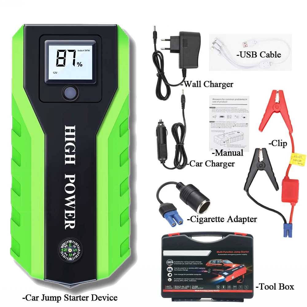 

GKFLY 1000A Portable Car Jump Starter Jumpstart 20000mAh Power Bank Emergency Starting Device Car Emergency Booster Buster