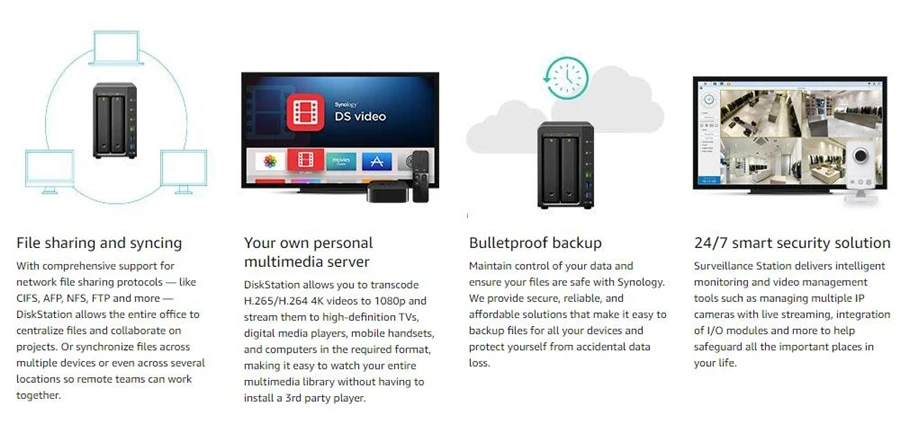 Synology 2 bay NAS DiskStation DS718+(бездисковый