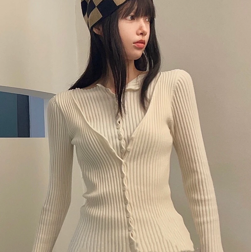 

Trendy Luxury Design Autumn Winter New Fashion Classic Casual Versatile Sweater Top Casual Round Long Sleeved Sweater Women