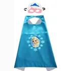 Накидка принцессы для девочек, накидка супергероя с маской для мальчиков на день рождения, Рождество, вечеринку, костюмы на Хэллоуин, накидка с замороженным рисунком, Аниме Косплей принцессы