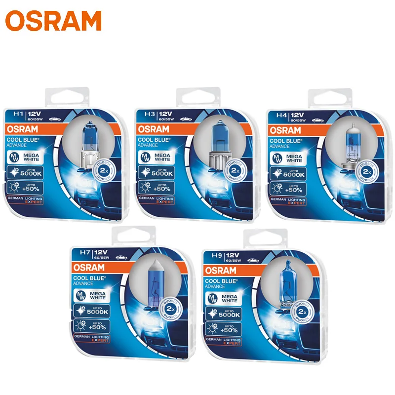 OSRAM H4 H3 H7 H1 H9 H11 9005 9006 HB3 HB4 галогенные лампы для автомобилей Противотуманные фары