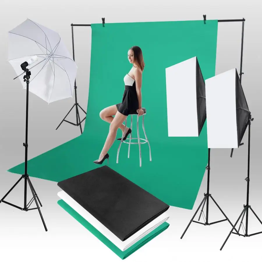 Фотофоны 1,6*3 м фотофоны студия видео экран фон-хромакей ткань новая версия черный белый зеленый
