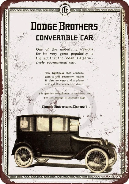 

1919 Dodge Brothers Convertible Car reproduction metal tin sign 20x30