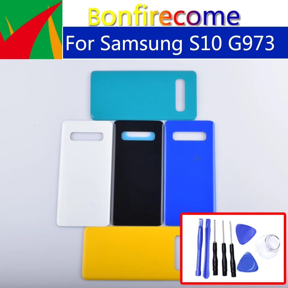 S10 Задняя крышка батареи для samsung Galaxy G973 SM задняя батарейного отсека
