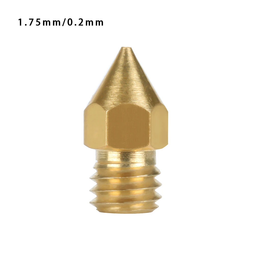 

10PCS 3D Printer Nozzle Brass Extrude Head Mini Portable Brass Nozzle Firm Printer Thread