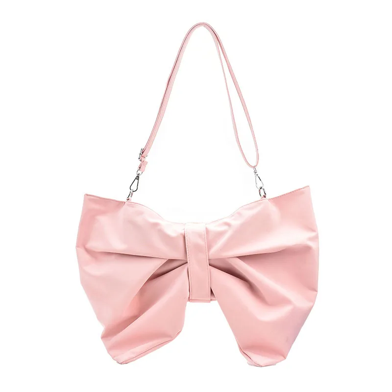 

2021 Spring and Summer New Women's Shoulder Messenger Bag Stylish Good Texture Women's Personalized Bow Portable Underarm Bag