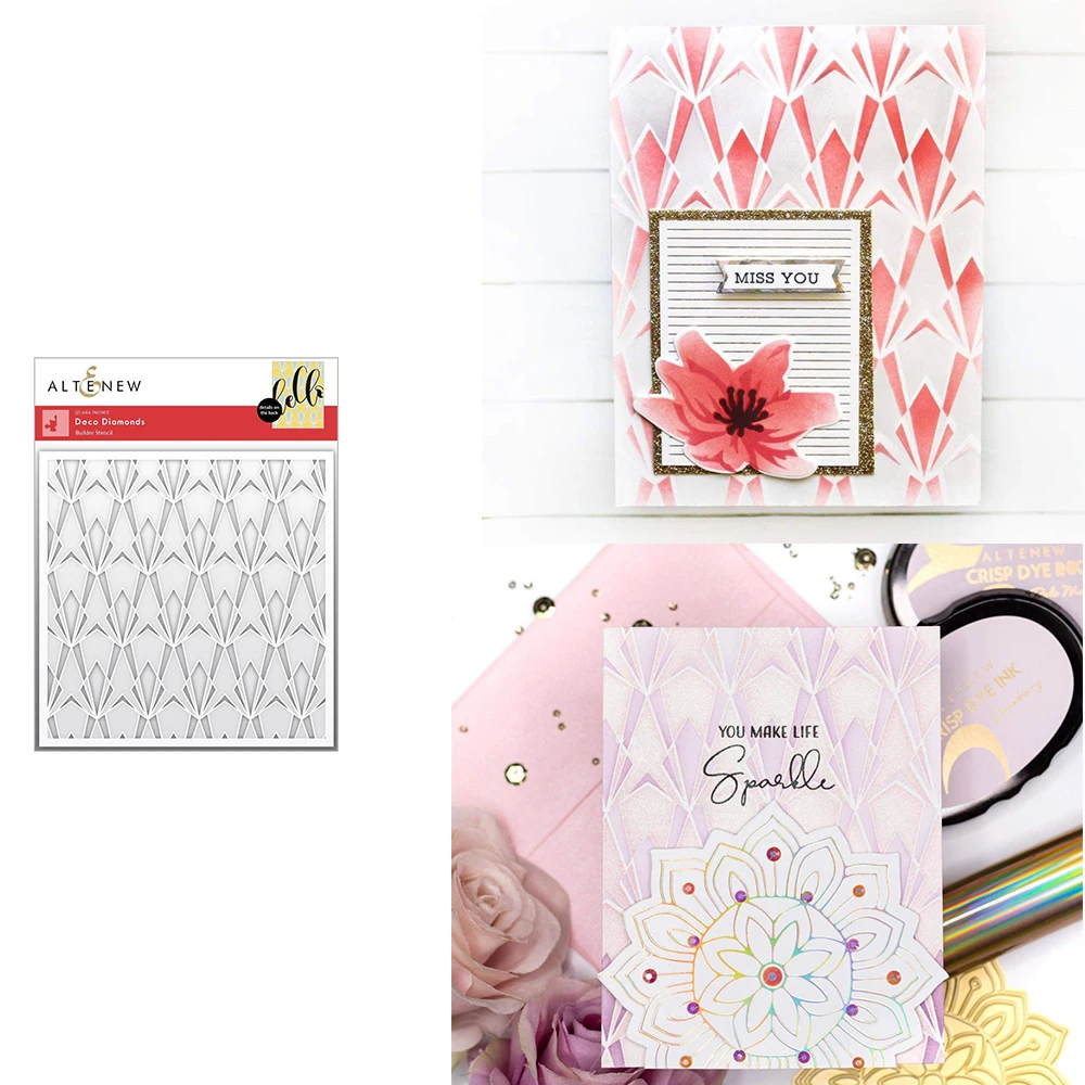

Deco Diamonds Metal Cutting Stencils for Scrapbooking Stamp Photo Album Decorative Embossing Cut Die DIY Paper Cards 2021 Now