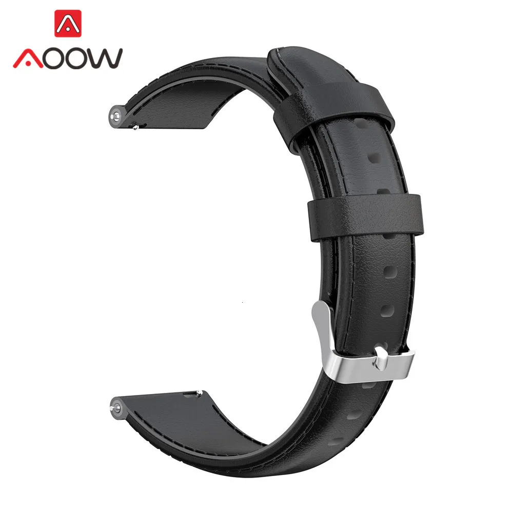 20 мм 22 мм ремешок из натуральной кожи для samsung Galaxy Watch 42 мм 46 мм Active gear Sport S3 S2 быстросъемный браслет ремешок