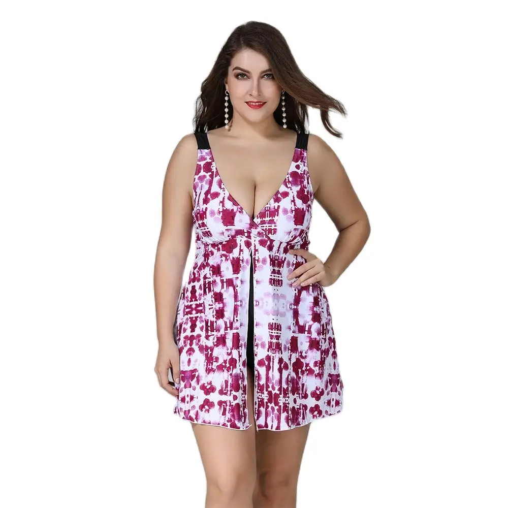 

Женский слитный купальник большого размера, пляжная одежда с лямкой на шее и открытой спиной, большие размеры XL 2XL 3XL 4XL 5XL, летняя одежда для п...