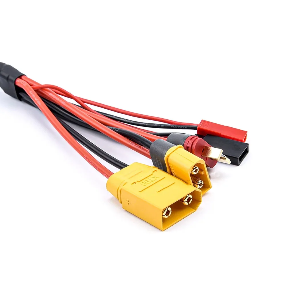 Cargador 4 en 1 de 20cm 5 XT60 Conector clavija a T Futaba JST Cable alambre para ISDT Hota ToolkitRC cargado | Игрушки и хобби