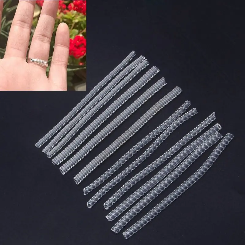 

12 Pack 4 Sizes Spiral Tightener Ring Size Adjuster For Loose Ring Jewelry Guard C7AE