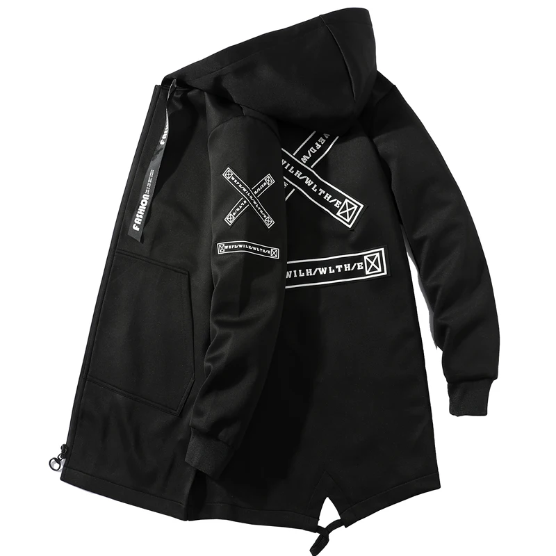 Куртка-бомбер мужская весенне-осенняя повседневная уличная с капюшоном | Мужская