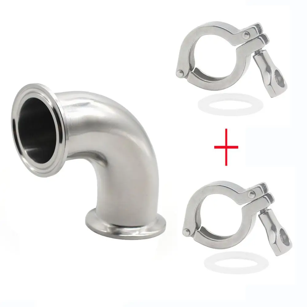 

SS304 Stainless Steel Sanitary 3/4"-4" Tri Clamp 90 Degree Elbow Pipe Fitting For Homebrew Diary Product