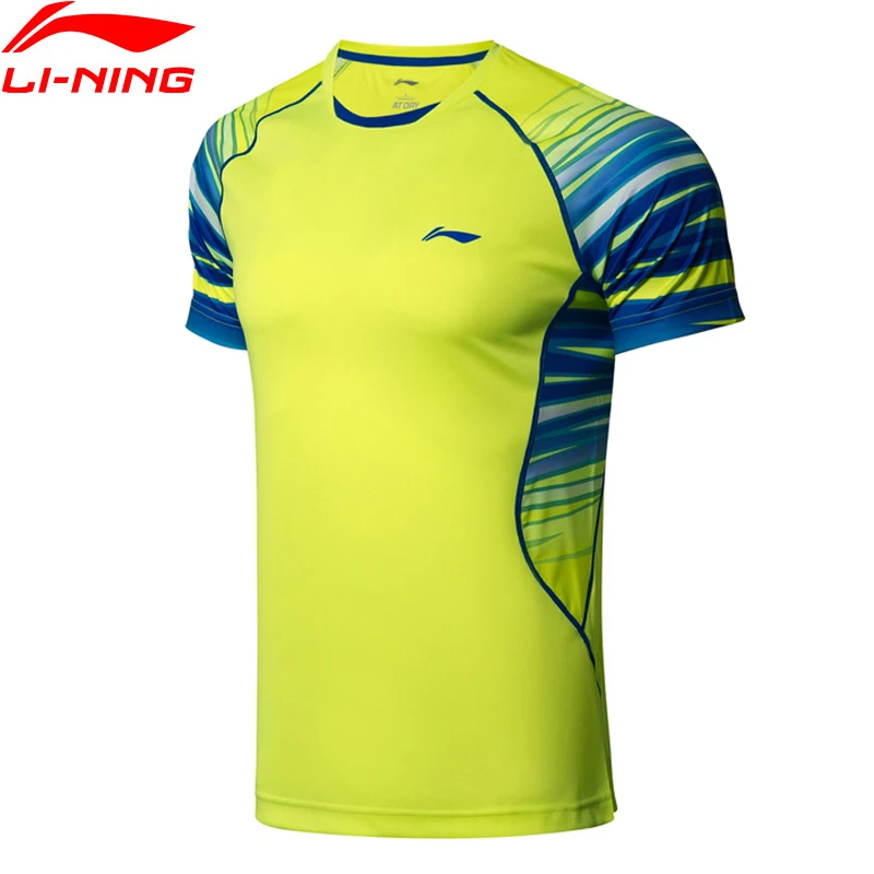 (Клиренс) Li Ning мужские футболки для бадминтона на сухой дышащей удобной подкладке