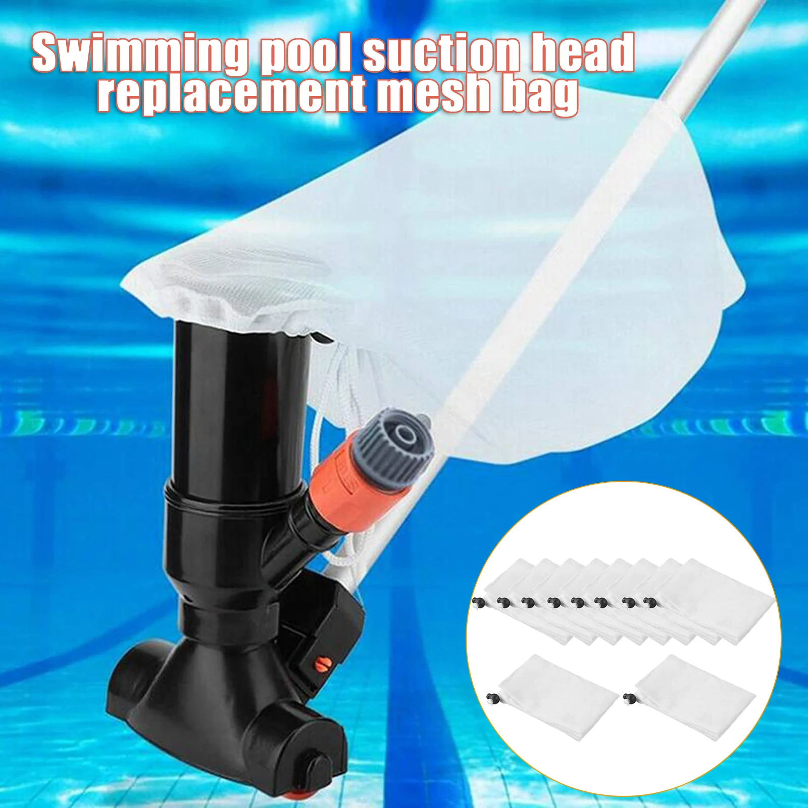 

5/10pcs Fine Mesh Filter Bags Vacuum Pool Cleaner Bags Mesh Leaf Bag with Pull and Lock Cord Cleaning Accessory TS2